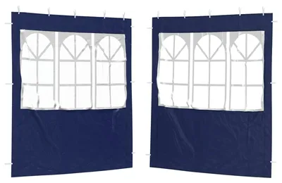 Produktbild von Party Zelt Seitenteil 2 pcs 200 x 195 cm Blau PE und Stahl