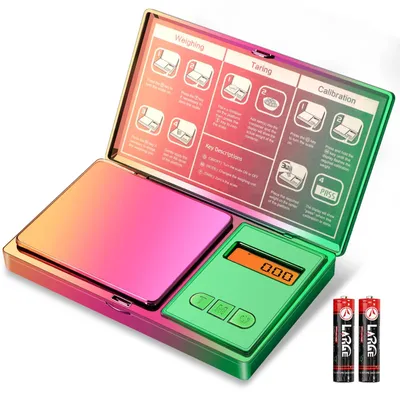 Digitale Taschenwaage 300 g / 0,01 g, Mini-Regenbogenwaage