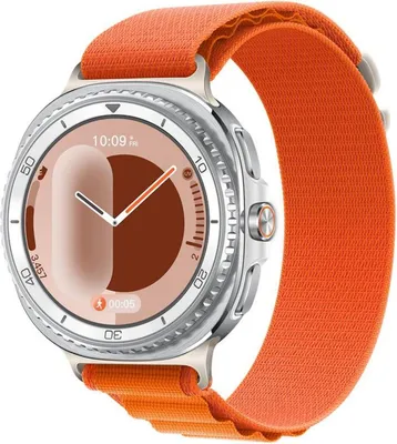 Produktbild von Nylon Armband für Samsung Galaxy Watch 8 / 8 Classic Alpine Loop Design Orange