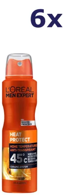 Produktbild von 6x L'Oreal Men Expert Deospray 150ml Heat Protect