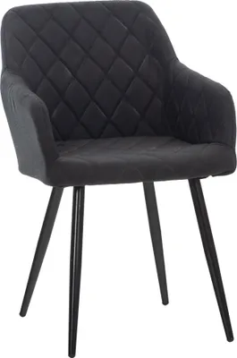 Produktbild von TPFLiving Esszimmerstuhl Shyva Stoff Gestell Metall matt schwarz schwarz