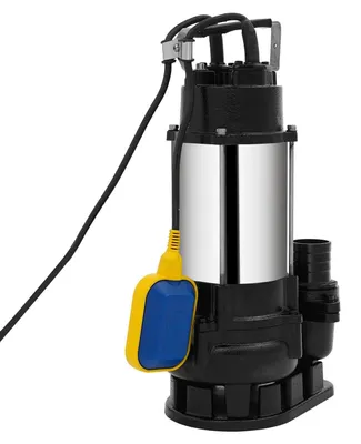 Produktbild von Tauchpumpe Abwasser - Schmutzwasserpumpe 550 W 0,75 PS 220V EU-Stecker - 18 000 l/h - 15 m Förderhöhe - Automatischer Schwimmerschalter - Edelstahl - Schwarz