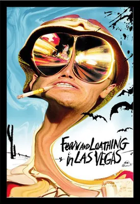 Immagine prodotto di Paura e delirio a Las Vegas - Poster - Key Art + cornice rimovibile, Shinsuke® Maxi MDF nero, vetro acrilico