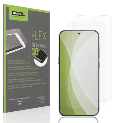 Produktbild von 2x Full Cover Schutzfolie matt für Nubia M153 Panzerfolie Anti-Shock
