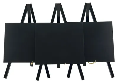Productafbeelding van Securit® 3X Mini-schildersezel met whiteboard in zwart