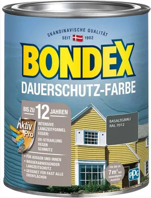 Produktbild von BONDEX Holzfarbe-Dauerschutzfarbe basaltgrau 0,75 l