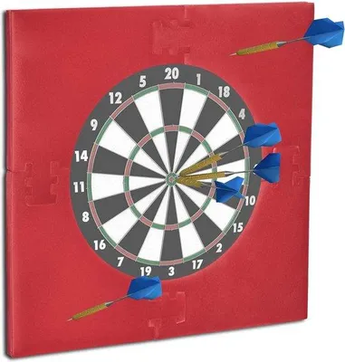 Image de Dartboard Surround Ring R6 4-pièces 45 cm protection murale Ø 71x71x3 cm couleur bordeaux