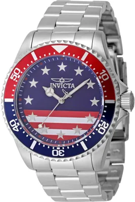 Produktbild von Invicta Pro Diver 48942 Herrenuhr - Quarzwerk - Edelstahl mit blauem Zifferblatt - 43 mm