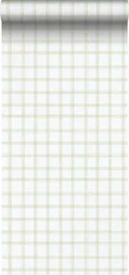 Obrázok produktu pre Sanders & Sanders tapety károvaný vzor svetlo zelená a biela 53 cm x 10,05 m