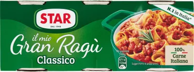 Produktbild von 8x Star Il Mio Gran Ragù di Carne Classico Klassisches Fleischragout Kochsauce - Pastasauce 3x100g