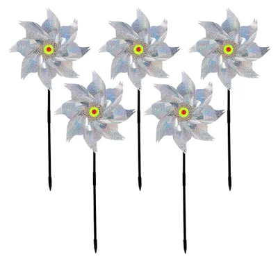 Produktbild von 5stücke Windrad Für Vogelabwehr Reflektierendes Windrad Vogel Wind-tiervertreibungswerkzeug Balkon-windrad-Dekoration