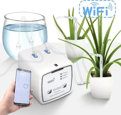 Zdjęcie produktu dla Automatyczny system nawadniania - Kroplownik do roślin - Automatyczna konewka - Urządzenie do systemu zraszania - System nawadniania - Kroplownik do roślin - System nawadniania - na 20 doniczek