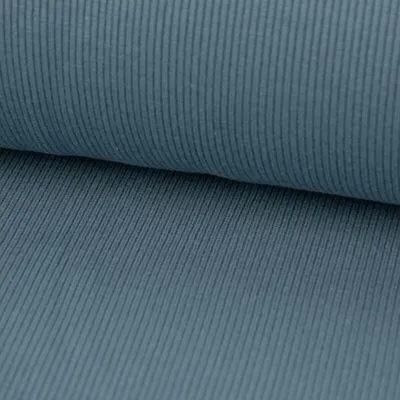 Produktbild von Jerseystoff Meterware Rippjersey einfarbig indigo blau 1,40m