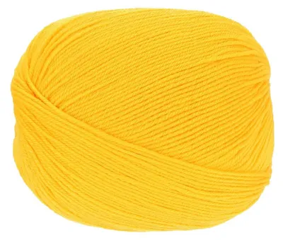Produktbild von Häkelwolle 100% reine Wolle Gelb 100g 280m 2mm