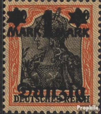 Produktbild von Briefmarken Danzig 1920 Mi 41I Unterdruckspitzen nach oben mit Falz Aufdruckausgabe