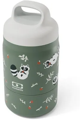 Obrázok produktu pre Izotermická obedáreň - MONBENTO - Handy Racoon - pre deti - 2 priehradky (350 ml + 150 ml)