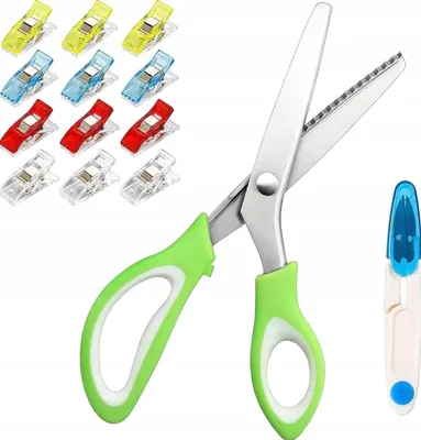 Produktbild von Zackenschere für Stoffe, Schneiderschere, Ergonomisch, Grün