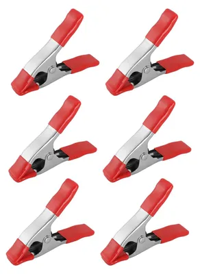 Kleiderklammern, 6 Stück, 10,6 cm, langlebig, rot