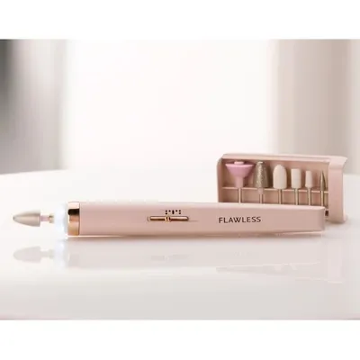 Immagine prodotto di Lima per unghie elettrica Finishing Touch Flawless Salon Nails, set per manicure, 6 accessori per la cura delle unghie