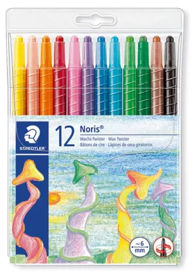 Image de Staedtler 221 NWP12 Crayon de cire Noris Club® Wachs-Twister, rond, étui de 12 couleurs