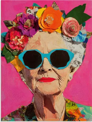 Produktbild von ARTland Wandbild Alu für Innen & Outdoor Wild und fabelhaft, Frau mit Blumenkranz Größe: 45x60 cm