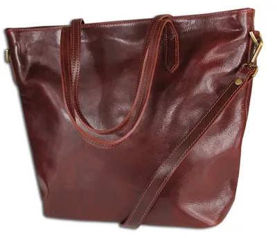 Produktbild von Toscanto Leder Tasche Schultertasche Shopper Businesstasche braun OTT133SN