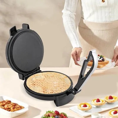Obrázok produktu pre Elektrický výrobník palaciniek – 1200 W – s nepriľnavým povrchom – nerezová oceľ – čierna