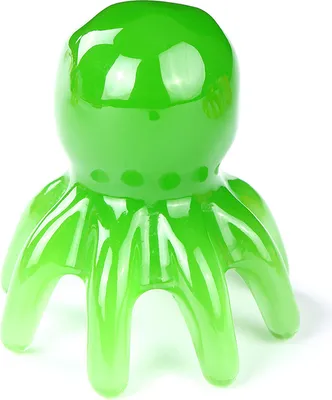 Immagine prodotto di INF Massaggiatore per cuoio capelluto Octopus - Grande pettine massaggiante per agopressione Verde