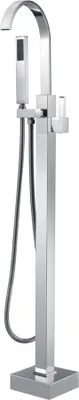 Obrázek produktu pro HOME DELUXE - Designová volně stojící vodovodní baterie - SKY Chrome - Výška: 112 cm, včetně ruční sprchy I volně stojící vanová baterie sprchová vana přívod k vaně