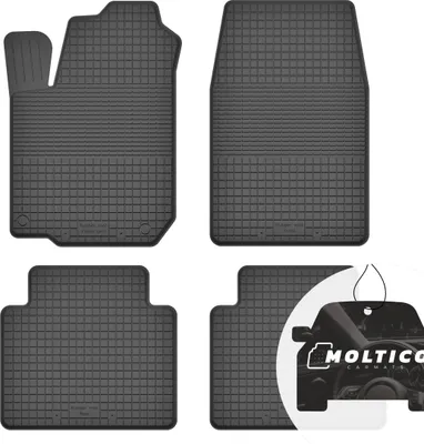 Immagine prodotto di Tappetini in gomma con bordo Tappetini in gomma per auto Tappetini in gomma per auto con montaggio preciso Set di 4 pezzi - adatto per Mitsubishi Outlander I 2001-2006