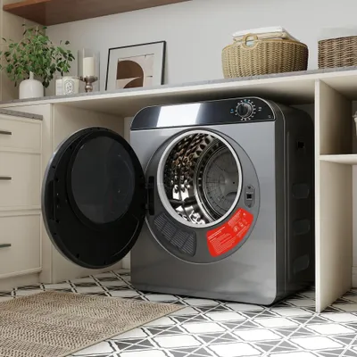 Produktbild von ZELURXX 4 kg Wäschetrockner, 4 Trockenprogramme, 360°-Trommel, PTC-Keramikheizung, doppelte Temperaturkontrolle, Flusenfilter, Schwarz