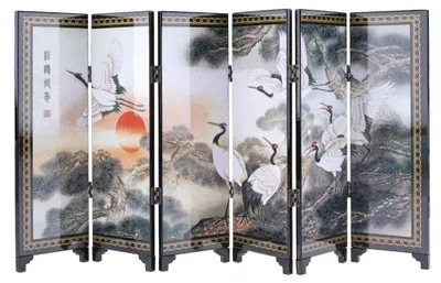 Obrázek produktu pro Elzusha – Miniaturní přepážka do interiéru s japonskými symboly, určená k dekoraci