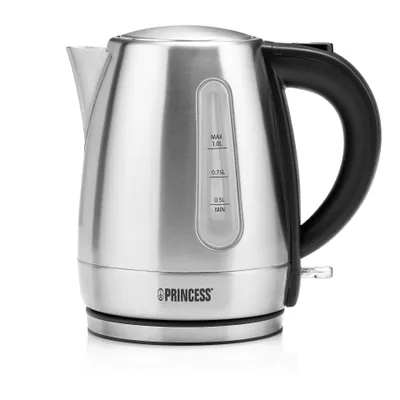 Produktbild von Wasserkocher Princess 236023 1 L 2200W Rostfreier Stahl Schwarz Grau Edelstahl (1 L)