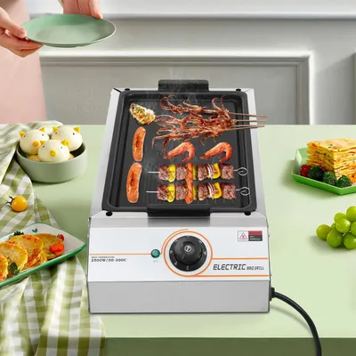 Produktbild von BBQ Grill - Elektrogrill - Temperatur einstellbar 50–300 °C - 2,5 kW - 220 V - Mehrfarbig