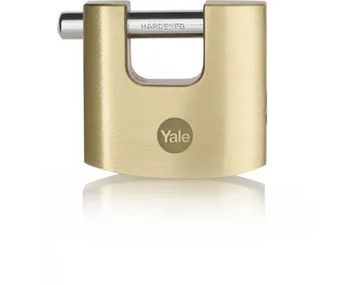 Image de Cadenas Yale avec clé, 50 mm, laiton, anse en acier, serrure