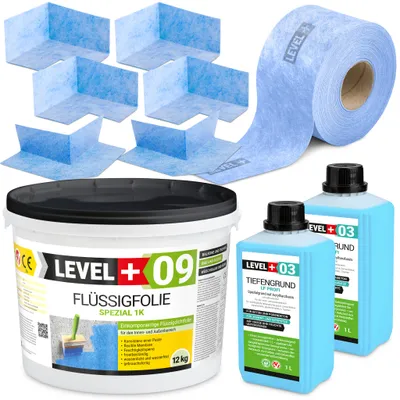 Produktbild von Dicht-Set Balkonabdichtung und Badabdichtung, Dusche Flussigfolie 12kg HQ SET60