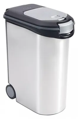 Image de Conteneur de stockage pour aliments, capacité de 54 litres, charge de 20 kg, couleur argentée