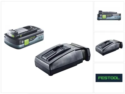 Immagine prodotto di Set di batterie Festool HighPower 18V con 1x batteria 4.0Ah HPC-ASI ( 205034 ) + caricatore TCL 6 ( 201135 )