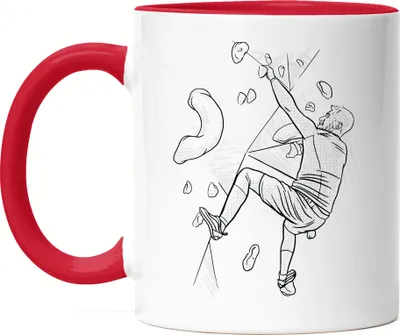 Produktbild von Klettern Tasse Rot Berge Bergsteiger Klettern Freizeit Healing Hügel Felsen Kletterschuhe Kletterer Sport