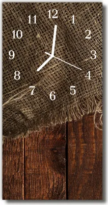 Immagine prodotto di Orologio da parete Tulup in vetro, per cucina, vetro vero, 30x60 cm, motivo marrone