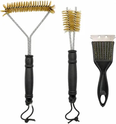 Produktbild von Grillbürste Set 2 Stück, Messing, für Gasgrill