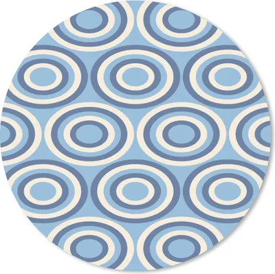Produktbild von MuchoWow® Mauspad Mousepad Kreis - Blau - Muster 20x20 cm - Mousepads - Maus Mat - Pad - Mausunterlage - Schreibtischmatte