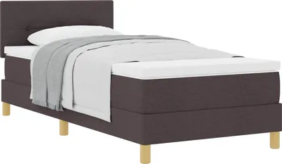 Obrázok produktu pre Posteľ s pružinovým rámom Tmavohnedá 100 x 200 cm látka