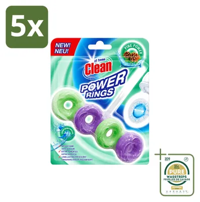 Immagine prodotto di 5 x Pastiglie rinfrescanti per WC "At Home", profumo di pino - 40 g - confezione da 5 pezzi