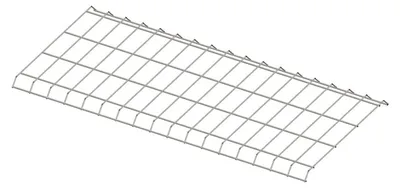 Image de Recouvrement grillagé métal pour rayonnage tubulaire Prospace+ - 121 x 80 cm