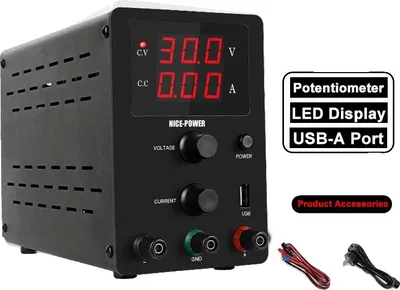 Produktbild von DC-Netzteil, einstellbare Spannung, USB-Ausgang, R-SPS3010 30V 10A