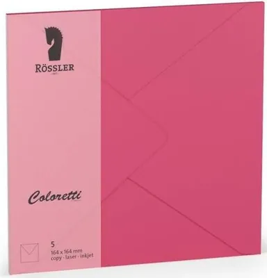 Obrázok produktu pre Veľká štvorcová obálka colouretti 5 kusov fuchsiová