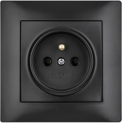 Image de Prise simple avec mise à la terre VCX WESA LC 13 Noir