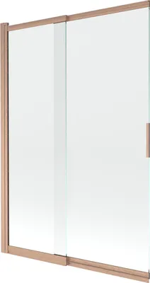 Produktbild von Mexen Fox Duschwand 2-flügelig schiebbar 120 x 150 cm, transparent, gebürstetes Kupfer - 891-120-002-65-00