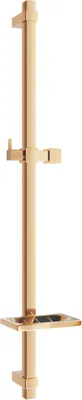 Produktbild von Mexen DQ Duschstange mit Seifenschale 80 cm, Roségold - 79381-60